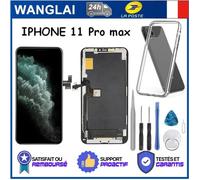 ECRAN COMPLET IPHONE 11 PRO MAX NOIR VITRE TACTILE + LCD SUR CHASSIS AVEC CADEAU
