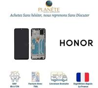 Ecran Complet LCD et Vitre tactile Noir Sur Châssis Pour Honor X7
