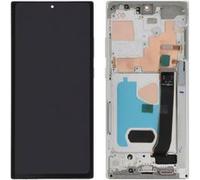 Clappio Écran Complet pour Galaxy Note 20 Ultra Dalle OLED avec Châssis Blanc