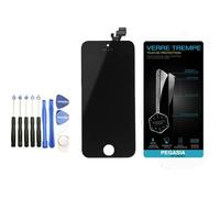 Ecran complet pour Iphone 5 SE noir ,vitre tactile + écran LCD sur chassis, verre de protection trempé + kit outils