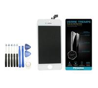 Ecran complet pour Iphone 7 blanc ,vitre tactile + écran LCD sur chassis, verre de protection trempé + kit outils