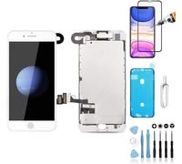 Ecran Complet pour iPhone 8 Plus Blanc: LCD Retina + Vitre Tactile Tout Assemblé sur châssis