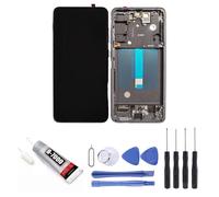 Ecran complet sur chassis pour Samsung Galaxy S21 FE 5G SM-G990B noir 6,4"" vitre tactile + écran LCD + Kit outils - VISIODIRECT -