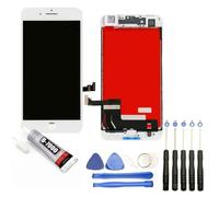 Ecran complet: Vitre + LCD sur châssis compatible avec iPhone 8 BLANC version 2020 + Kit outils + Colle B7000 Offerte