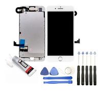 Ecran Complet: Vitre tactile + Ecran LCD avec nappes et bouton home pour IPhone 7 Blanc + Kit outils + Colle B7000 Offerte