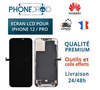 Écran complet + vitre tactile pour iPhone 12 / 12 Pro Option - TFT