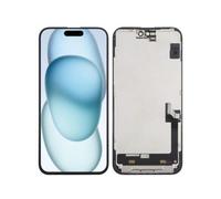 Ecran complet vitre tactile pour iPhone 15 noir LTPS