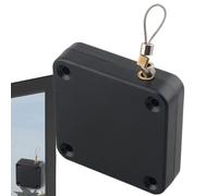 Écran coulissant se rapprocher, 2,8x2,56 pouces, pas d'outil de fermeture porte automatique de poinçonnage pour installation facile, une tempête rétractable plus proche avec une ficelle en acie