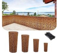 Écran D’intimité De Clôture,Rouleaux De Clôture en Roseau Naturel,Écran en Bambou pour Balcon Patio Extérieur, 110x500CM(3.6x16.4ft)