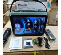 Écran d'affichage de 10.1 pouces haut-parleur Bluetooth lecteur vidéo 60W SANSUI K115 haut-parleur Portable réseau TV Mobile même écran FM/TF/AUX GRIS