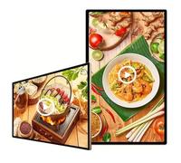 Écran d'affichage numérique 43 pouces LCD commercial pour la publicité de menu, lecteur multimédia mural/intégré pour restaurants et magasins