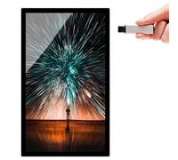 Écran d'affichage publicitaire numérique pour la lecture de vidéos et d'images, installation murale ou intégrée, options de contrôle à distance et USB