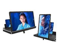 Écran D'agrandissement De Téléphone, Les Écrans Horizontaux Et Verticaux Peuvent Être Convertis, Agrandisseur Ecran Telephone Support De Téléphone Compatible Avec Tous Les Smartphones(With remote cont
