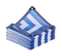 écran d'aluminium réfléchissant, Filet Pare-Soleil 88% résistant aux UV, Rayures Bleues et Blanches, Plusieurs Tailles(3.0x14.0 m/9.8x45.9 ft)