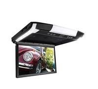 Écran d'appui-tête Moniteur de voiture 1080P 10.1/12.1 pouces rabattable TFT LCD moniteurs montage sur le toit l'automobile avec lecteur MP5 USB TF moniteur plafond(12.1 inch black)