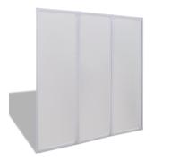 Écran de Bain Mur Cadre en Aluminium & Joint Étanche Pliable Tri-Fold Économisant de l'Espace