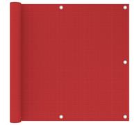Balkonscherm 75x600 cm HDPE rood311007