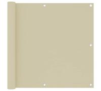 vidaXL Écran de balcon 134954 Tissu Oxford 90 x 500 cm Crème