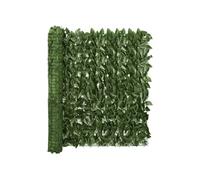 vidaXL Écran de balcon avec feuilles 300x100 cm Vert foncé