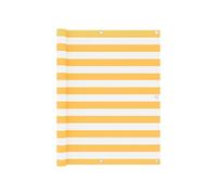 Ecran de balcon Blanc et jaune 120x300 cm Tissu Oxford