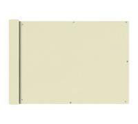 Écran De Balcon En Tissu Oxford 75x400 Cm Crème Beige