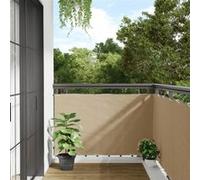 vidaXL Écran de balcon en tissu Oxford 90x400 cm Brise-vent Beige