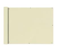 vidaXL Balkonscherm crÃ©mekleurig 90x400 cm oxfordtextiel42338 Crème G