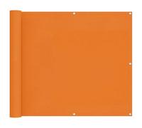 Écran de Balcon Orange 100 x 200 cm Tissu Oxford | Motif rayé une face, déperlant, fixation rambarde, pour jardin terrasse