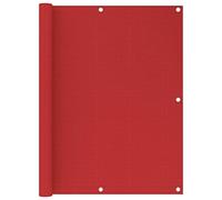 Écran de Balcon Rouge 120x400 cm en PEHD, Store Haute densité avec œillets en Aluminium et Corde Incluse, résistant aux moisissures et aux UV, Laisse Passer Le Vent pour Une Brise