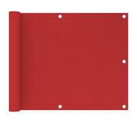 Ecran de Balcon Rouge 75x300 cm PEHD Brise-vue Brise-vent Extérieur vidaXL
