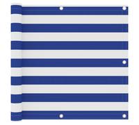 Ecran de balcon Blanc et bleu 90x600 cm Tissu Oxford