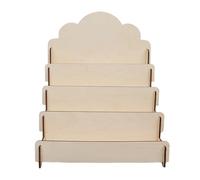 Écran de carte de vœux | Étagère à chevalet multifonctionnelle à 4 niveaux en bois pour cartes, photos, cartes postales | Pasteur d'affichage de comptoir pour magasins, foires