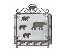 Écran De Cheminée Écran de cheminée décorative pliable écran de cheminée intérieure avec motif en métal maille écran de partition de feu noir Grilles D'étincelles Décoratives