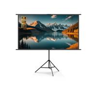 Écran de Cinéma 60" 84" 100" avec Trépied, 16:9 4K Ultra HD pour Intérieur et Extérieur Écran de Projection pour Cinéma Maison Bureau Voyage(100" (16:9))