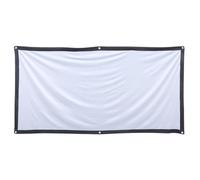 Écran de Cinéma Projecteur 70 Pouces 16: 9 Pliable en Polyester Blanc | Bord Noir Absorbant 2,5cm, Face Avant et Arrière, Fermeture Métal, Transport Facile, Usage Intérieur