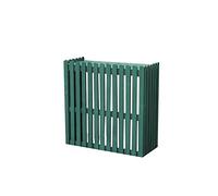 Écran de clôture de climatiseur en bois, couvertures de climatiseur divisées pour unités extérieures, extérieur pour cacher le climatiseur et pour l'intimité extérieure/vert/105X45X99Cm