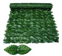 Écran de clôture de confidentialité en cuir chevelu Él,faux panneaux de haie,écran de balcon,feuilles de lierre,mur de jardin,décor,2x1m - Type H-50X300CM
