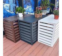 Écran de clôture de confidentialité pour climatiseur, couvercles en aluminium AC pour unités extérieures, grilles de protection pour climatiseurs et pompes à chaleur, support de fleurs pour