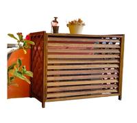 Écran de clôture d'intimité en bois et support fleurs