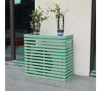 Écran de clôture pour climatiseur extérieur - Grands volets résistants aux intempéries Couvertures de climatiseur central (Vert L85Xw35Xh80Cm)