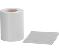Ecran de clôture Strend Pro EUROSTANDARD, 190 mm, L-35 m, ombrageant, gris, couvrant, pour panneaux de clôture, avec 20 clips, 450 g/m2, PVC, RAL7040