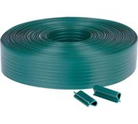 Ecran de clôture Strend Pro EUROSTANDARD, 47,5 mm, L-35 m, ombrageant, vert, couvrant, pour panneaux de clôture, avec 20 clips, 1000g/m2, PVC, RAL6005