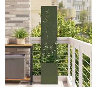 vidaXL Jardinier avec panneau décoratif vert olive 32 x 140 cm