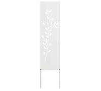 Écran de confidentialité de jardin - vidaXL - 32x140 cm - Blanc - Acier laminé à froid - Finition mat - Design moderne