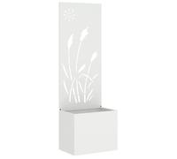 vidaXL Écran de confidentialité Fretwork de jardin extérieur Blanc 50 x 140 cm