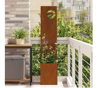 Écran de confidentialité de jardin - VIDAXL - Fretwork - Acier patiné - Incrustations décoratives - 32 x 140 cm