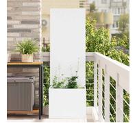 vidaXL Jardinier avec Panneau Décoratif Blanc 50 x 140 cm