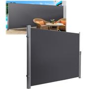 Écran De Confidentialité Extérieur Auvent Latéral Rétractable,Clôture De | Livré Avec Tout Le Matériel De Montage,Cadre En Aluminium,For Jardin Extérieur,Piscine Et Jardin(Dark Gray,1.6x3m/5x10ft)