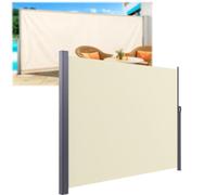 Écran De Confidentialité Extérieur Auvent Latéral Rétractable,Clôture De | Livré Avec Tout Le Matériel De Montage,Cadre En Aluminium,For Jardin Extérieur,Piscine Et Jardin(Beige,1.8x3m/6x10ft)