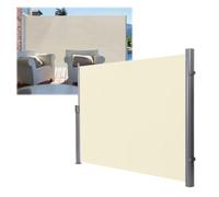 Écran De Confidentialité for Auvent Latéral Patio Rétractable,Pare-Soleil | Entièrement assemblé,1,6x3m/5x10ft,1,6x5m/5x16ft,revêtement imperméable,gris foncé,for patios(Beige,2x6m/7x20ft)